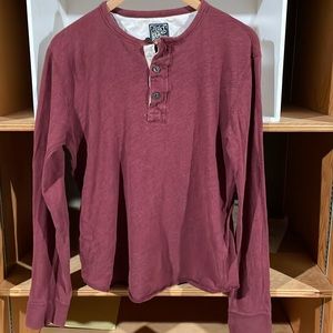 Lucky Brand Henley Dark Wine Size M